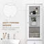 Armoire de rangement pour salle de bain - Lin étroit haut avec porte en acrylique blanc pour les salles de bain et les espaces de vie Porte, tiroir et tablettes minces
