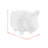 Thumper Rabbit Storage Stool in White