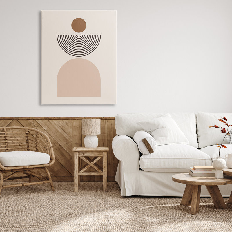 Formes géométriques arquées sur bois, H 48 po x l 36 po x P 1,5 po