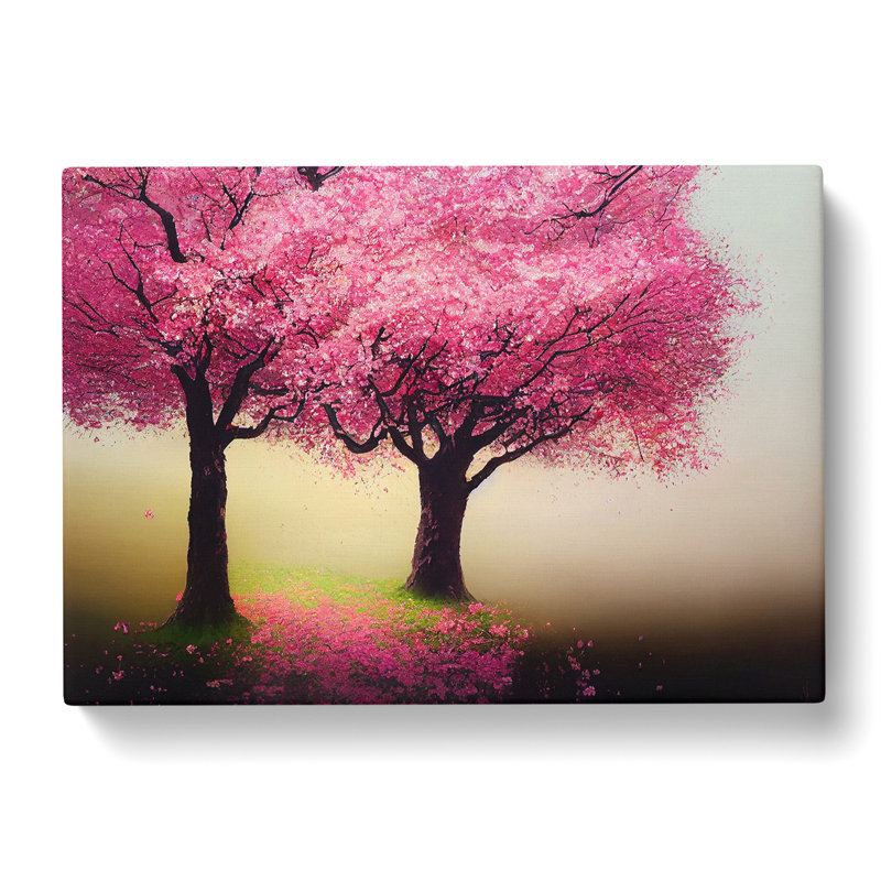 Magnetic Cherry Blossom Trees - Wrapped Canvas