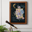 Toile encadrée de qualité supérieure Moonlight Flowers III - prête à être accrochée-1164284376-1145144402