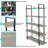 Erilyn 47.24" W  5 -Shelf  Industrial Bookshelf Bookcase-730407568