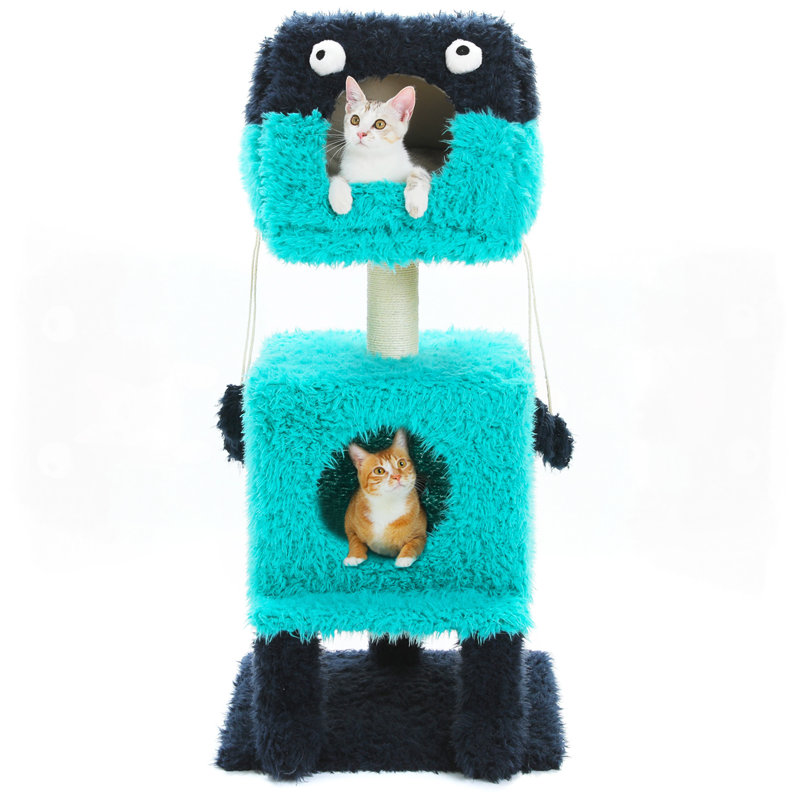 Monster Cat Tree Blue & Purple