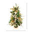 Holiday Tree with Magnolia Leaves and Ornaments in Glass Vase