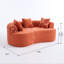 Canapé en forme de croissant, conception moderne à dossier bas avec coussins profonds, grand canapé à deux places rempli de mousse et ne nécessitant aucun assemblage (tissu chenille)-510869672