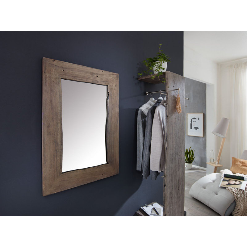 Wood Wall Mirror, Brown