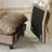 73  Armless Sofa Chenille- Light Brown