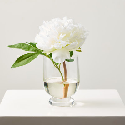 Peony Faux Floral Arrangement in Vase