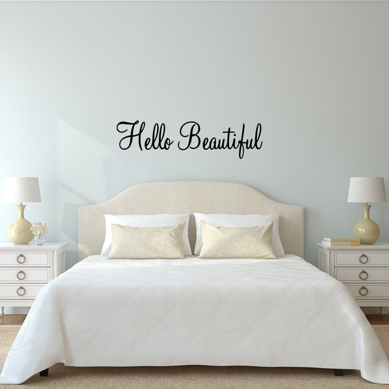 Adhésif décoratif Croswell Hello Beautiful, H 6 po x l 22 po x P 0,01 po, Noir