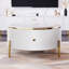 Table basse moderne moderne avec 2 grands tiroirs de rangement (31,5 po)