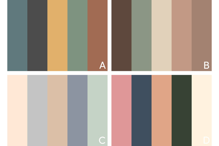 Bedroom aesthetic quiz color palettes.