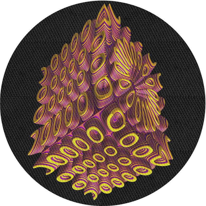 Tapis jaune, Rond 5 pi