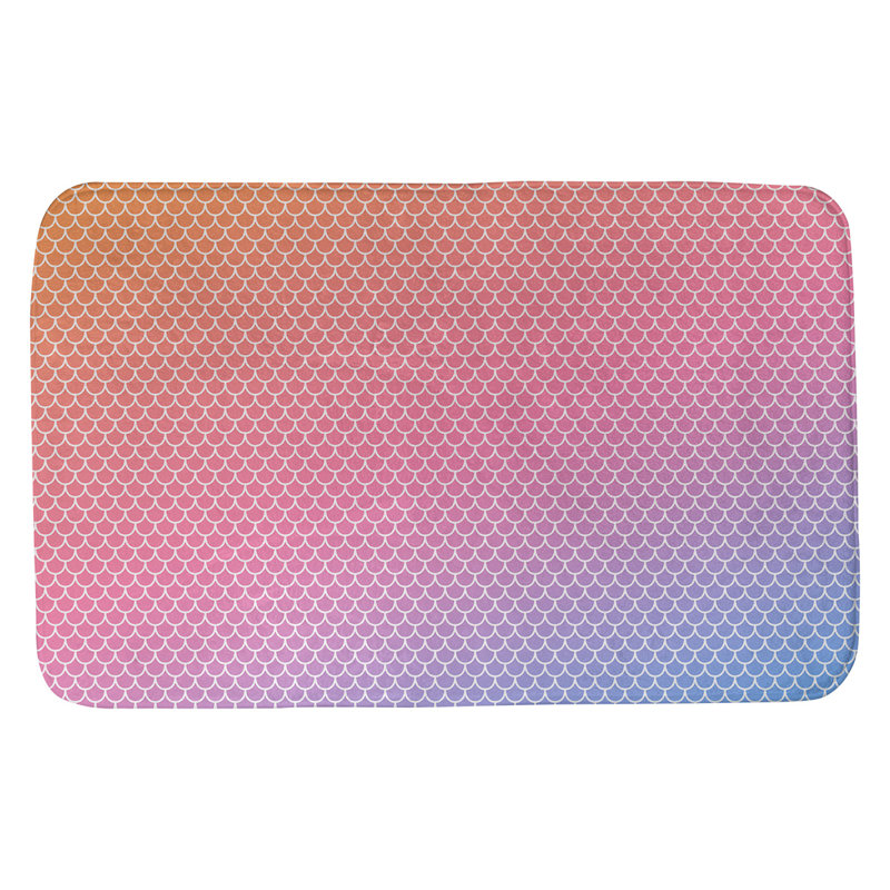 Tapis de bain antidérapant rectangulaire à écailles de sirène bueschel, l 17 po x L 24 po, Coucher de soleil