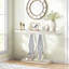 Console en miroir à miroir avec diamant concassé, table d'entrée longue de 39,37 po argent-1723372199