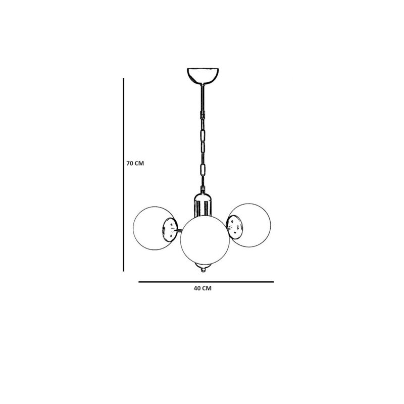 Chandle Chandelier, Gold/Amber