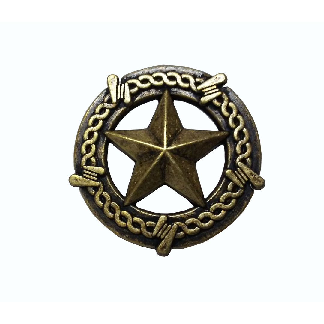 1 1/2" Length Star Knob Buck Snort Lodge 