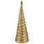 Arbre de table métallique en spirale tourbillonnant avec étoile de Noël - 13,5 po - doré