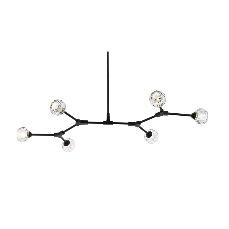 Zayne Jadaiah, Six lumières, Noir, H 52,5 po x l 28 po x P 4 po