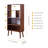Bayamo 58" Wood and Marble-Look Storage Bookshelf