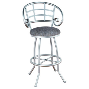 Alderman Swivel Upholstered Counter Stool with Metal Frame