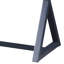 1 console en gris anthracite, base en forme de X pour table à charbon rectangulaire moderne avec tiroir de rangement et