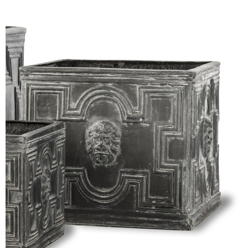 Handmade Pot Planter, Medium, Antique Faux Lead