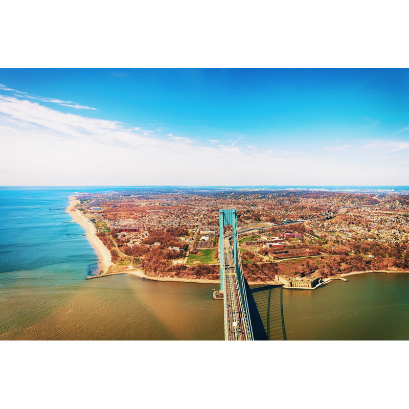 Verrazano Narrows Bridge by RomanBabakin - Wrapped Canvas Print, 30cm H x 46cm W
