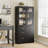 67.5" H x 30.7" W Standard Bookcase With File Drawer， Wood Storage Standard Bookshelves-92528346