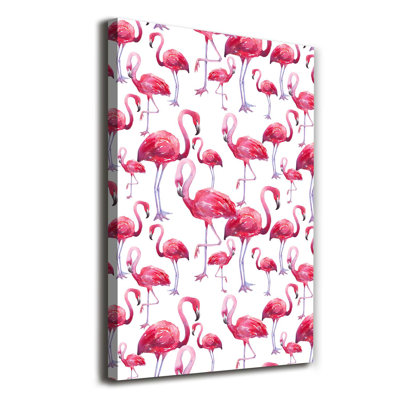 Flamingos - Wrapped Canvas Print