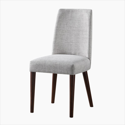 Chaise avec pieds espresso et tissu gris