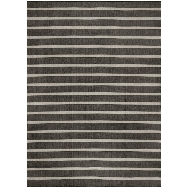  Positano 12' x 15' Black Ivory Modern Rug, Rectangle 12' x 15', Black