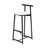 Metal Bar Stool with Backrest (Set of 3)