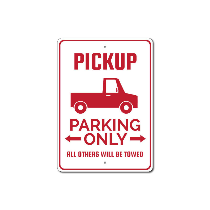 Enseigne en aluminium pour camionnette, H 10 po x l 14 po x P 0,04 po