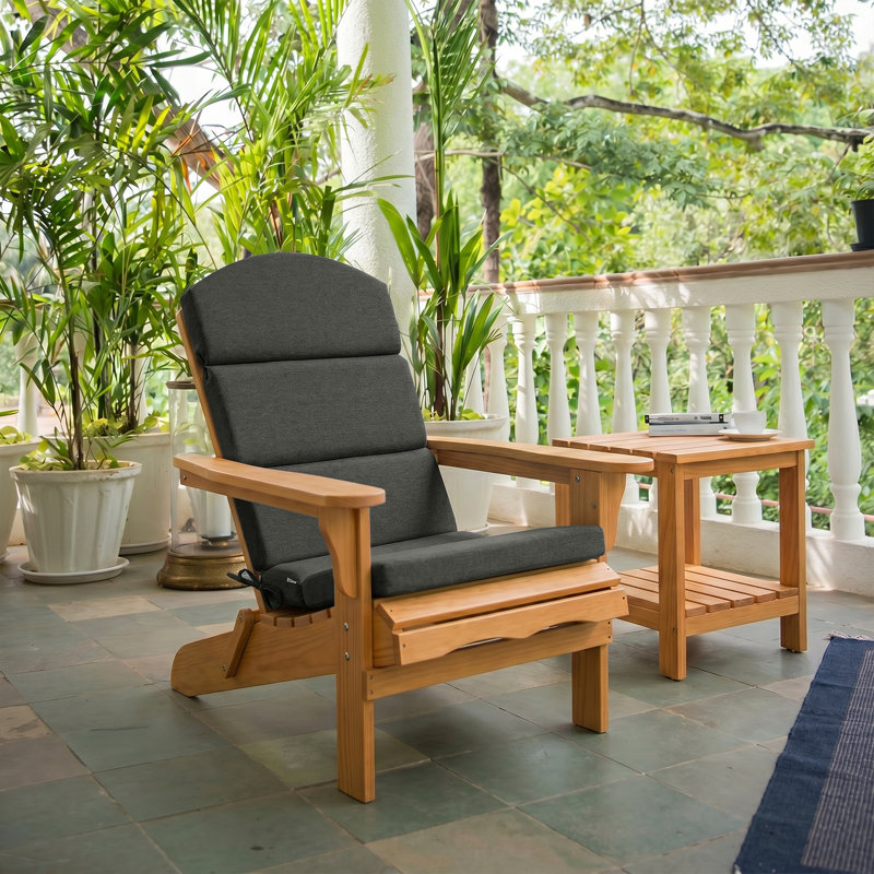 Aoodor Adirondack Chair Cushions, Charcoal Gray