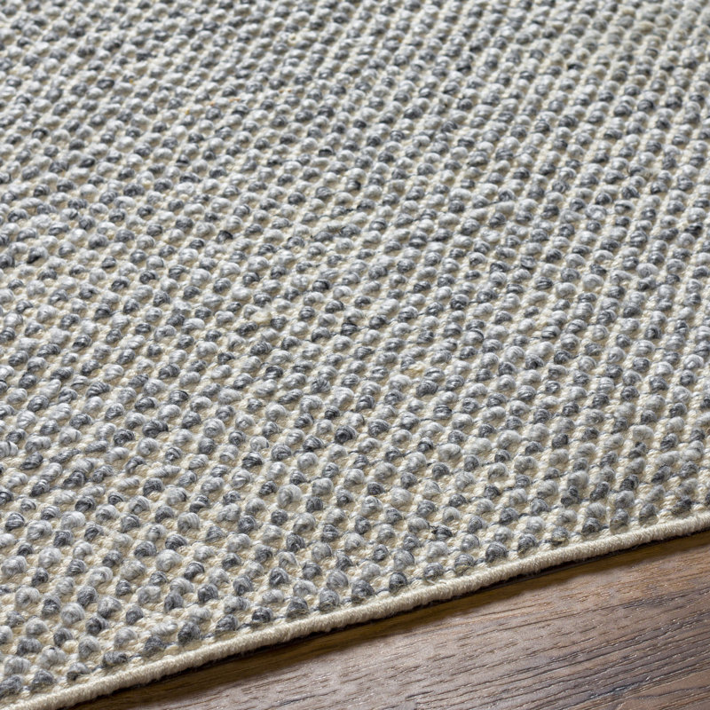 Striped Area Rug, Rectangle 10' x 14', Light Slate Blue