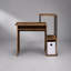 Bureau d'ordinateur Lyphre à finition rectangulaire avec plateau pour clavier, tablette et rangement pour des espaces de travail efficaces