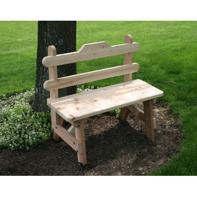 Tillison Cedar Wooden Garden Bench by August Grove