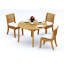 2 Seats 3 Pcs Grade-A Teak Wood Dining Set: 48" Round Table And 2 Arbor Stacking Armless Chairs #11AB1000-1383216939