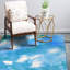 Tapis bleu aquarelle tissé à plat bleu aquarelle-280968042