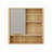 Space-Saving Wall Mounted Mirror Cabinet with Open Shelves \u0026 Single Door-712367108