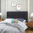 Tufted Queen Size Bed Headboard with Modern Button Design &amp; Adjustable Solid Wood, Durable Metal Legs