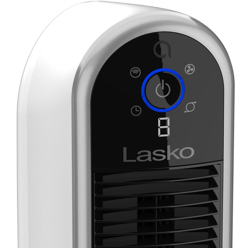 Lasko 40" White Smart Oscillating Tower Fan with Wi-Fi and Voice Control