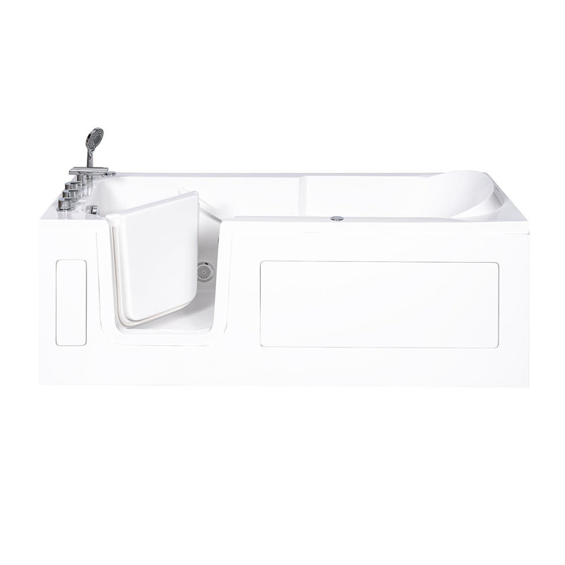 Abberton 1700mm x 760mm Freestanding Acrylic Bathtub, Left