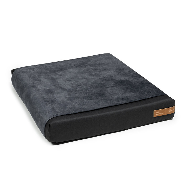 Orthopedic Polyester Pet Bed, 8cm H x 90cm W x 110cm D, Graphite