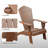 Oversized High Density Polyethylene Adirondack Chair with Cup Holder, Weather Resistant Patio Chair-1653453923