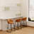 Upholstered Counter Stool With Metal Frame-1632637076