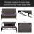 Versatile Outdoor Loveseat That Converts To Four Seats And A Table, Suitable For Gardens And Lawns-390818577