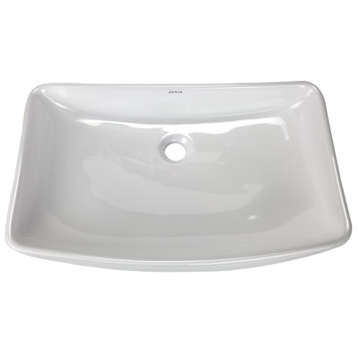 Juvia 15'' White Vitreous China Rectangular Bathroom Sink