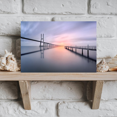 Tranquil Bridge Sunset by Jesus M. Garcia - Wrapped Canvas Print