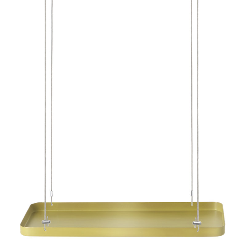 Plant Tray Hanging Rect, 2.1cm H x 38cm W x 15cm D, Gold